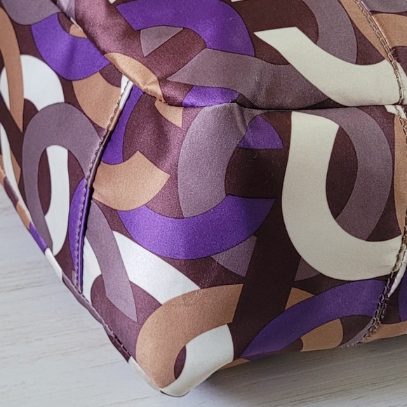 COACH MADISON CHAINLINK EAST MEET WEST BAG PURPLE MULTI #15549 - Picture 10 of 16